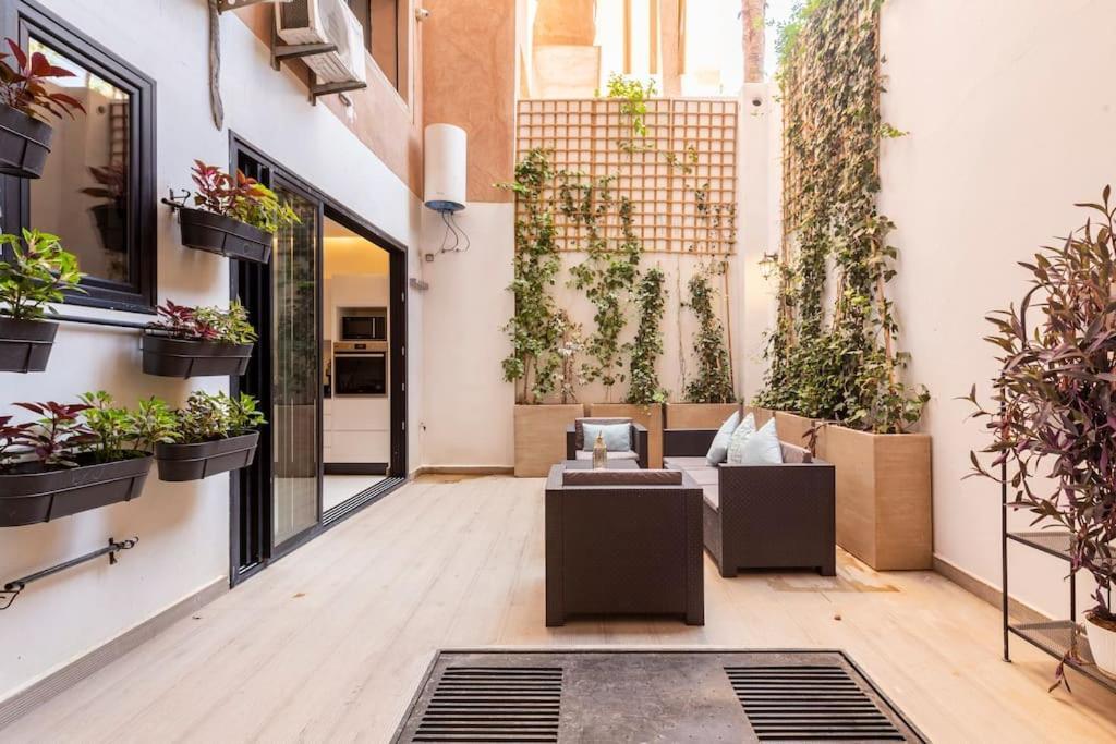 Loft Duplex Familial 200M2 Neuf - Centre Gueliz Apartment มาร์ราเกช ภายนอก รูปภาพ